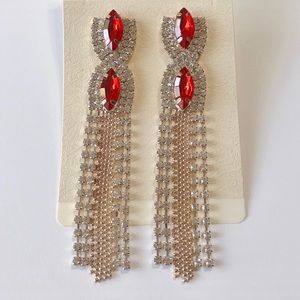 Red Diamonds ♦️ Earrings NWOT